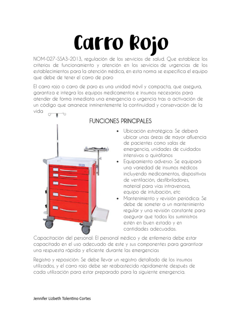 Norma NOM-027-SSA3-2013: Carro Rojo | PDF | Ciencias de la Salud ...