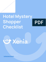 XENIA - Mystery Shopper Checklist