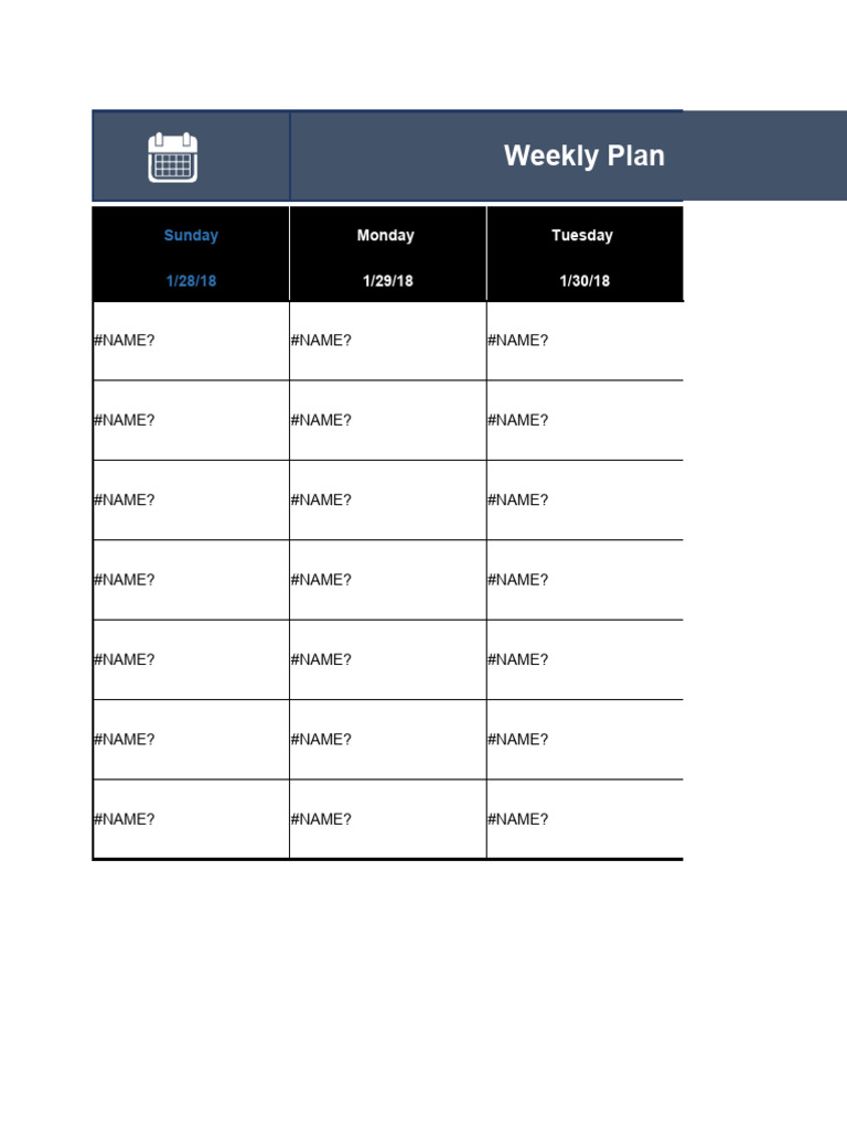 Template Schedule Harian