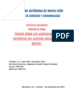 Ensayo Ensayo Sobre Los Acontecimientos Históricos Del Derecho Aduanero en México.