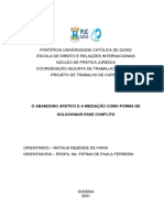 O Abandono Afetivo e A Mediação Como Forma de Solucionar Esse Conflito