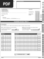 Proficiency Exam Reading and UoE Answer Sheet OMR