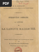 Cousins, William Edward. 1897. Introduction Sommaire À L'étude de La Langue Malgache.