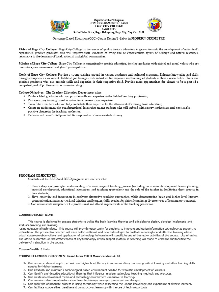 Modern Geometry Mathematics