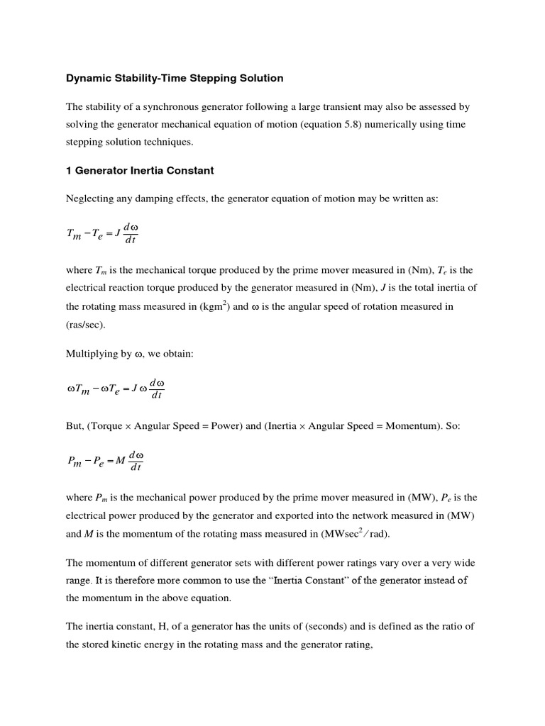 Section 3A - Dynamic Stability | PDF | Torque | Momentum