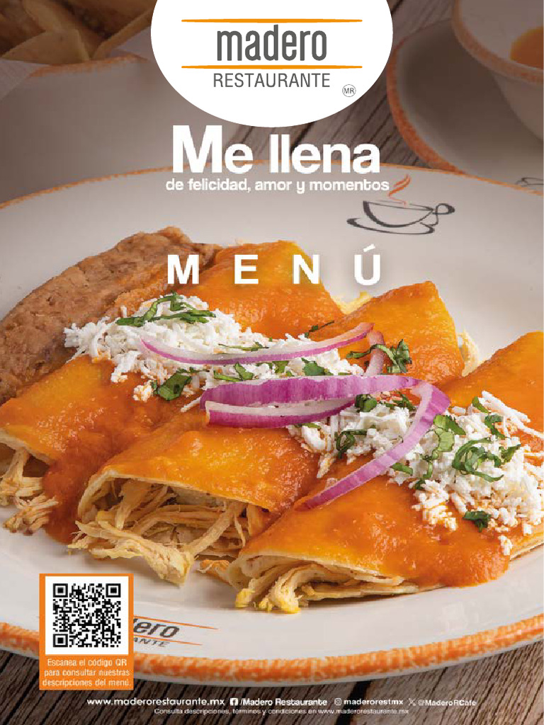 Menú del Restaurante Madero | PDF | Tortita | Cilantro