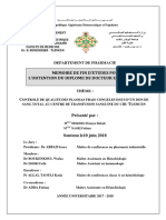 Memoire de Fin D'Etudes Pour L'Obtention Du Diplome de Docteur en Pharmacie