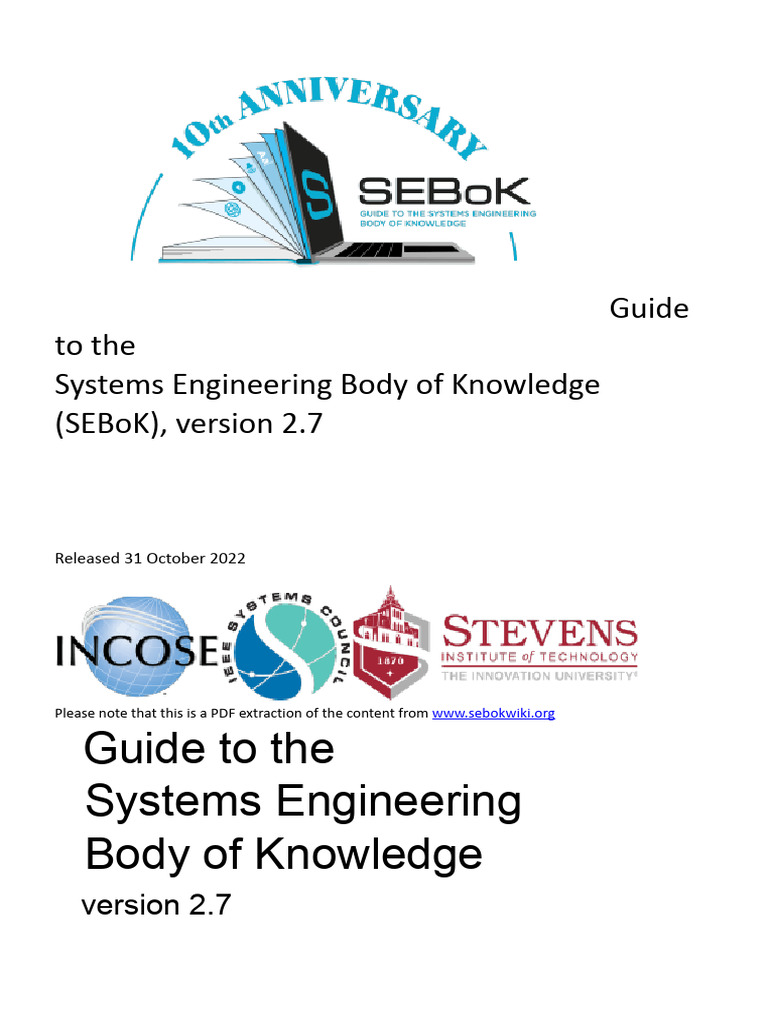 Guide To The Systems Engineering Body of Knowledge v.2.7 | PDF ...