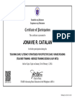 Certificate of Participantion