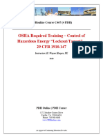 OSHA 29 CFR 1910.147 - Control of Hazardous Energy - Lockout Tagout