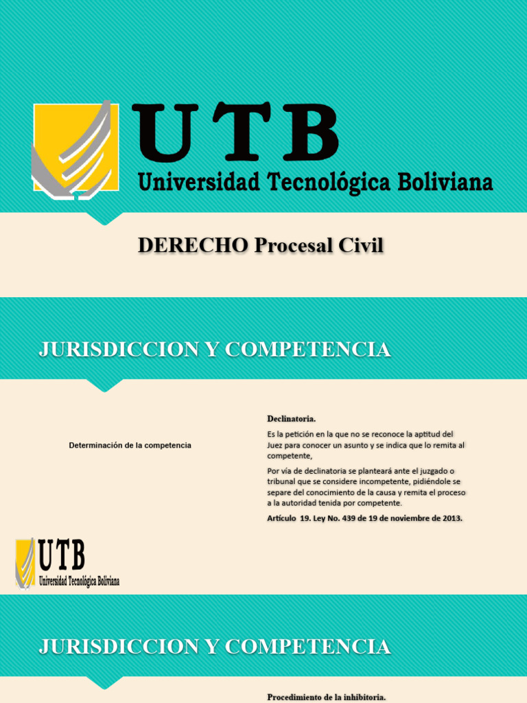 Jurisdicción y Competencia Procesal | PDF | Ley procesal | Demanda judicial