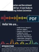 Radicalization and Recruitment in Lanao Del Sur: A Case Study On Countering Violent Extremism