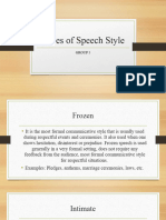 Types of Speech Style
