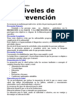 Niveles de Prevención en Salud