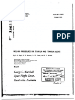 Welding Procedures for Titanium and Titanium Alloys