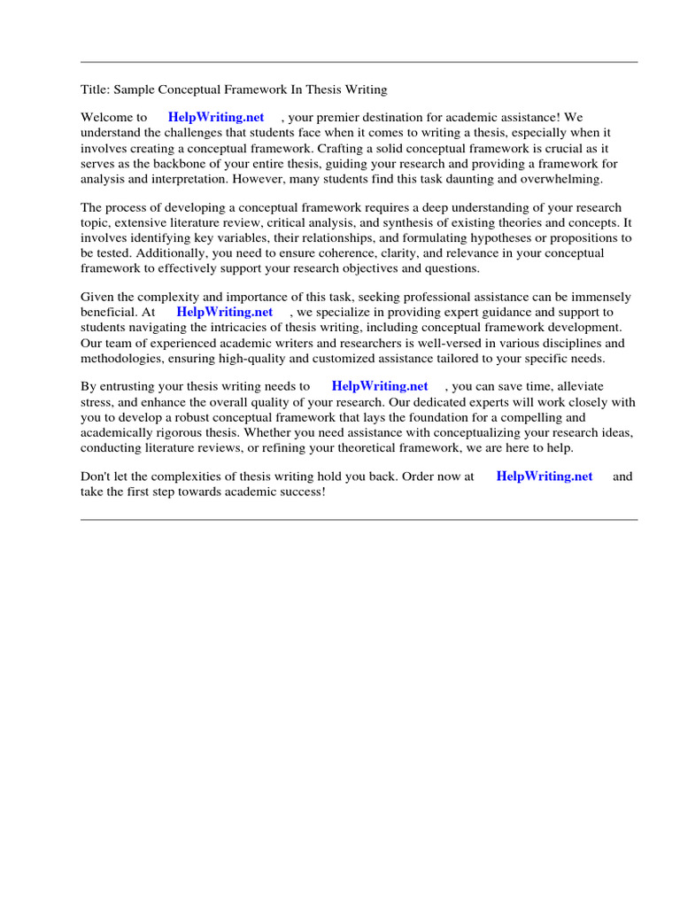 Sample Conceptual Framework in Thesis Writing | PDF | Theory | Hypothesis
