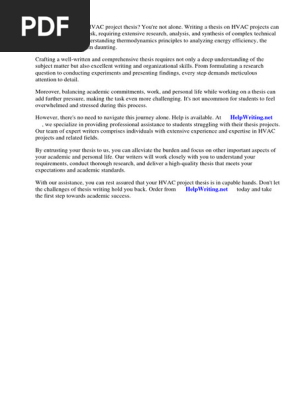 Hvac Project Thesis
