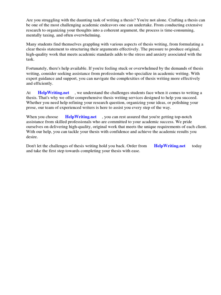 Thesis Manual Pdf Thesis Citation