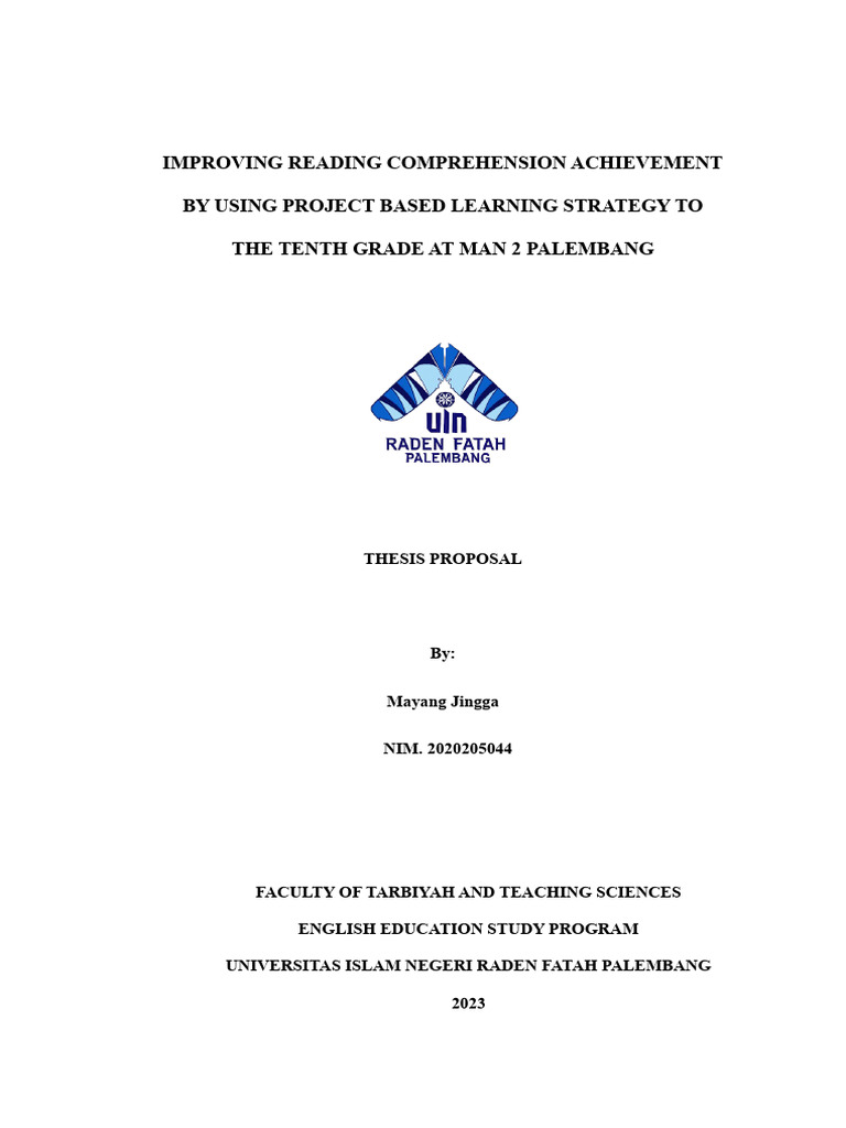 Thesis Proposal 0.2 Mayang | PDF | Reading Comprehension | Project ...