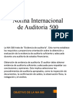 Norma Internacional de Auditoria 500