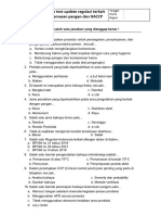 Pre Test Training Update HACCP