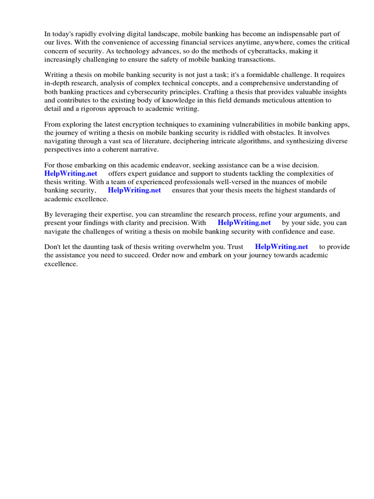 Mobile Banking Security Thesis Guide Pdf Computer Security Security