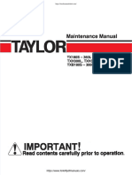 Taylor Tx180s, Tx360l, Txh300l, Txh350l, Txh400l, Txb180s, Txb300l Service & Maintenance