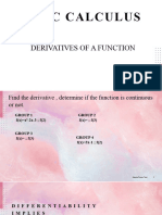 Rules of Differentiation