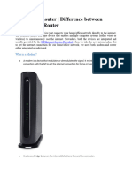 Modem Vs Router