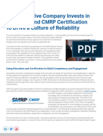 An Automotive Company Invests in Education and CMRP Certification To Drive A Culture of Reliability