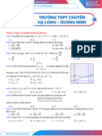 Đề Thi Cuối Kì 1 Lớp 10 Môn Toán THPT Chuyên Hạ Long - Quảng Ninh