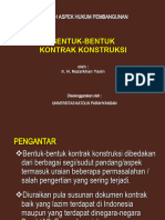 Bentuk-Bentuk Kontrak Konstruksi (Power Point H. N. Yasi