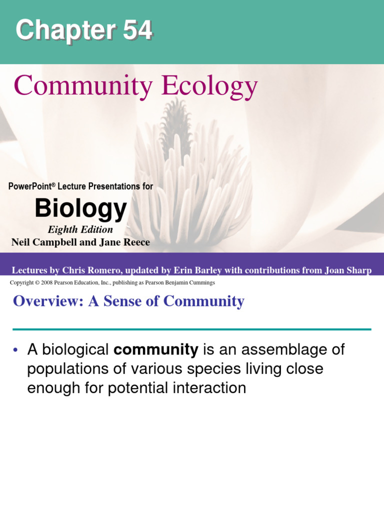 Chapter 54 Community Ecology | PDF | Mimicry | Food Web