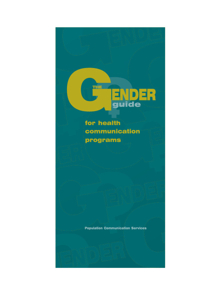 Gender Guide for Health Communication | PDF | Gender Studies | Gender
