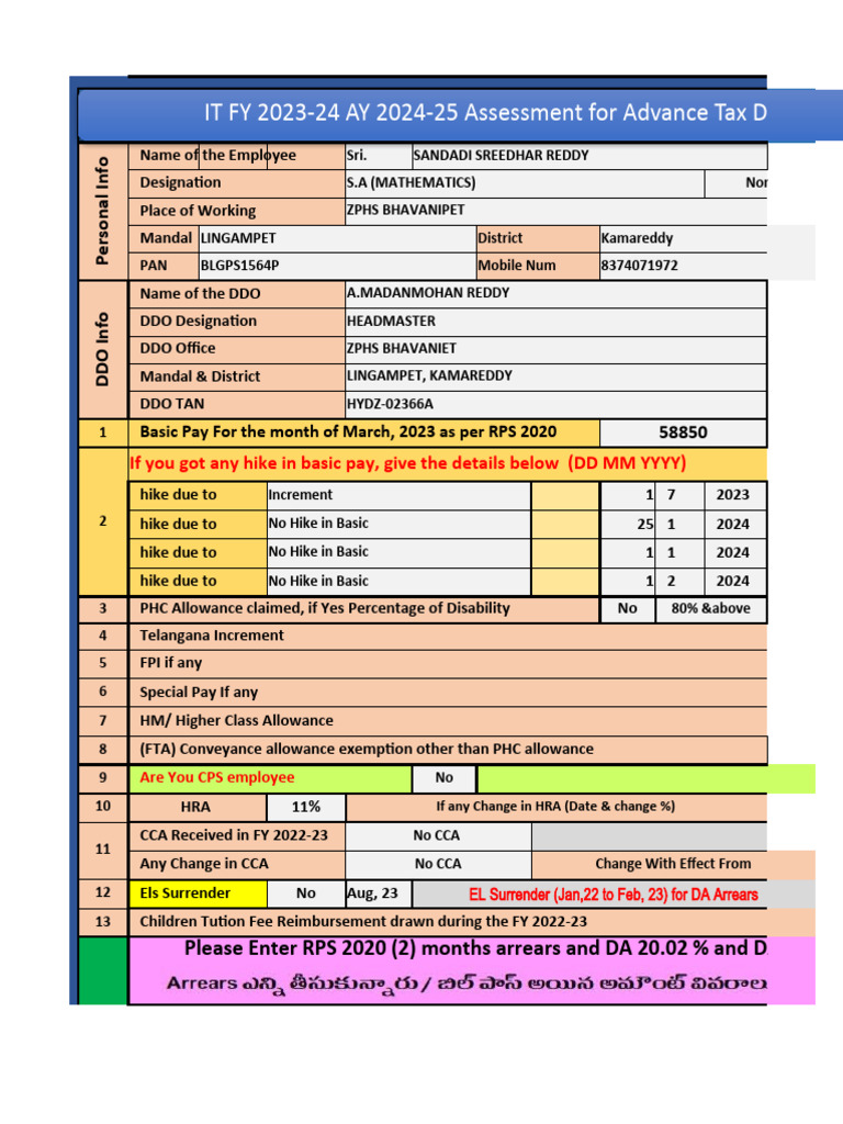 Employee Salary and Tax Details 2023 | PDF | Insurance | Mortgage Loan