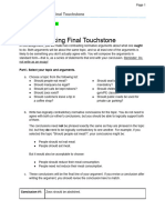 Critical Thinking Touchstone 4 Template