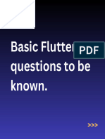 Basic Flutter Qs To Be Known
