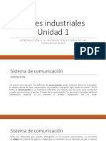 Redes Industriales Unidad 1: Introducción A La Información Y Teoría de Las Comunicaciones