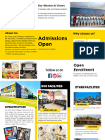 Green Minimalist School Admission Trifold Brochure