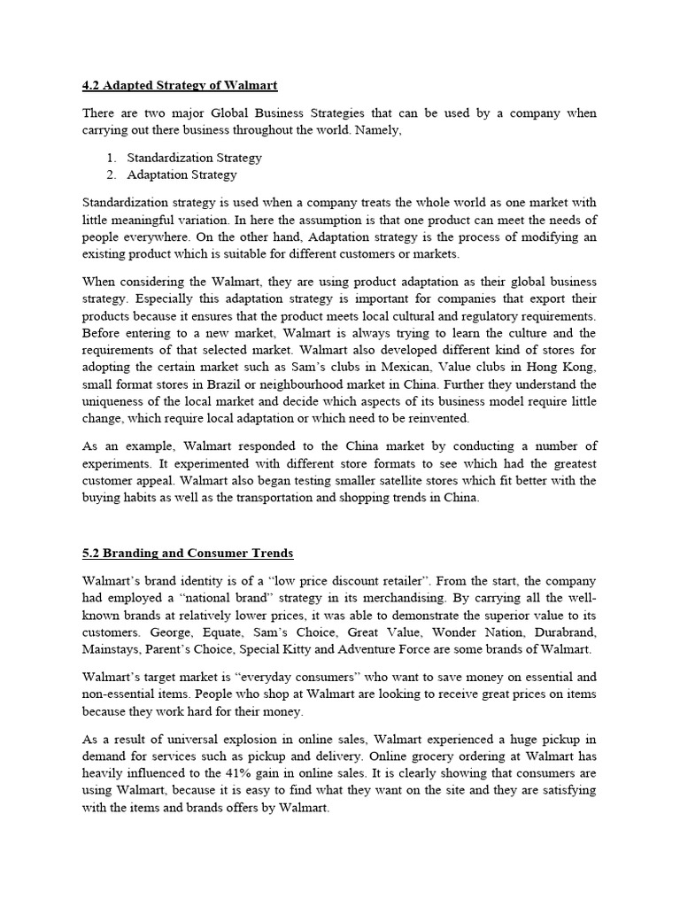 Assignment Related To Global Marketing | PDF | Walmart | Retail