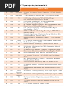 KCET Affiliated Engineering College List - Free PDF Download
