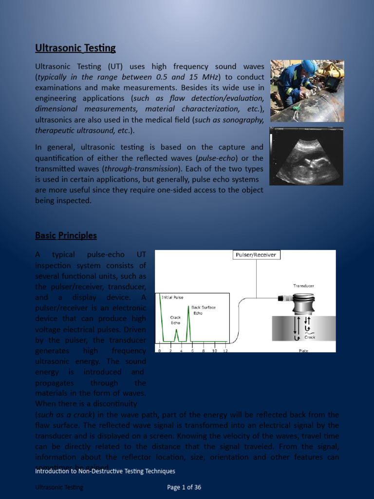 Unit 3 Ultrasonic Testing | PDF