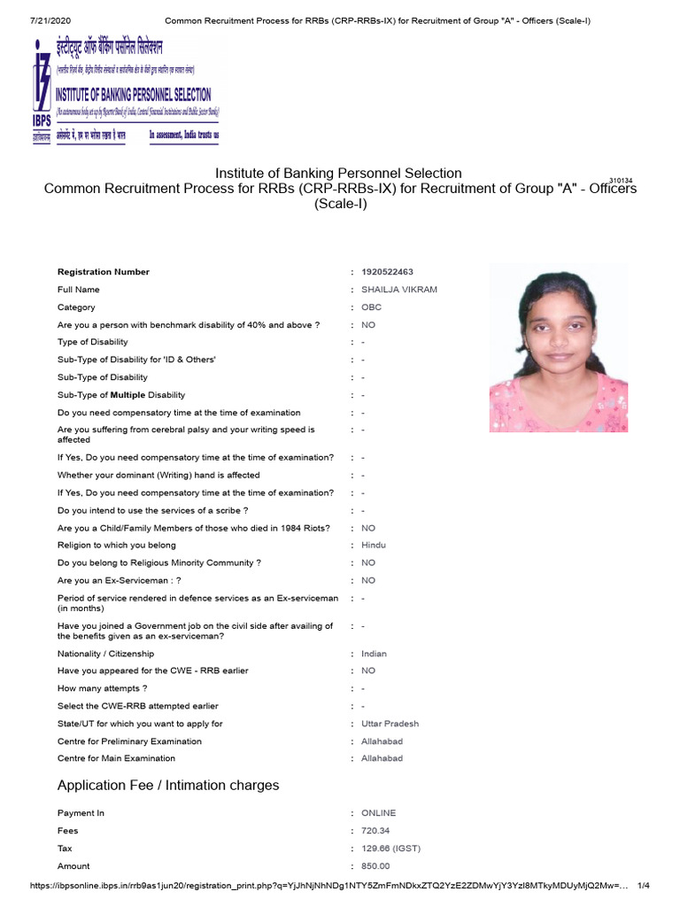 Ibps Application Form PDF | PDF | Justice | Crime & Violence