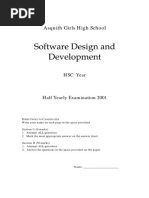 SSD Resources - 2001 Asquith Girls Half Yearly Without Solutions