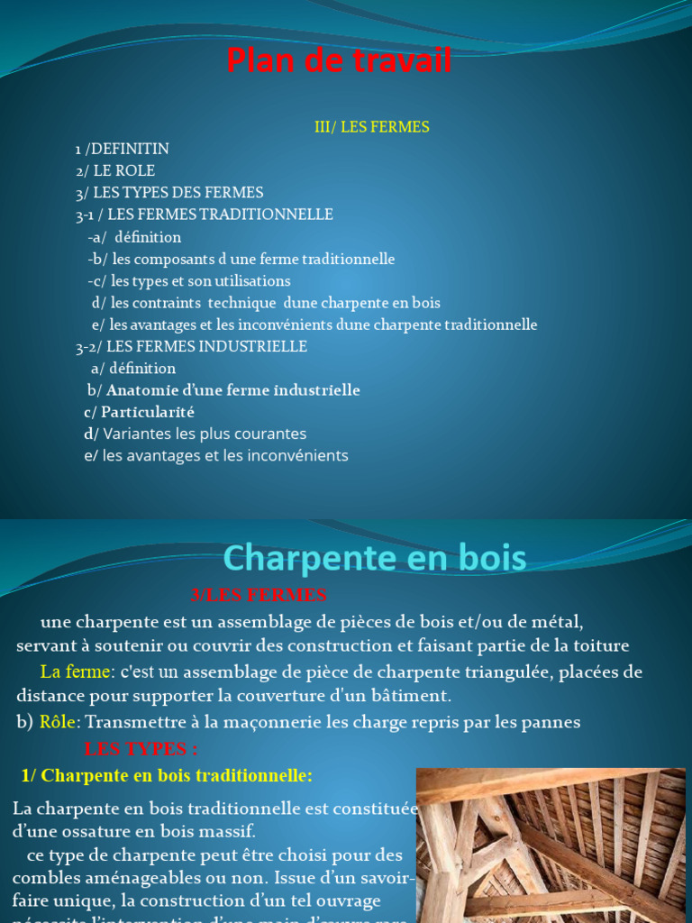 Charpente en Bois | PDF | Bois (matériau de construction) | Ingénierie ...