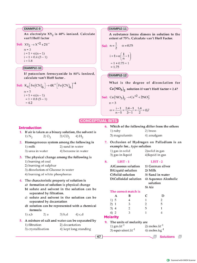 Solutions and colligative properties PDF