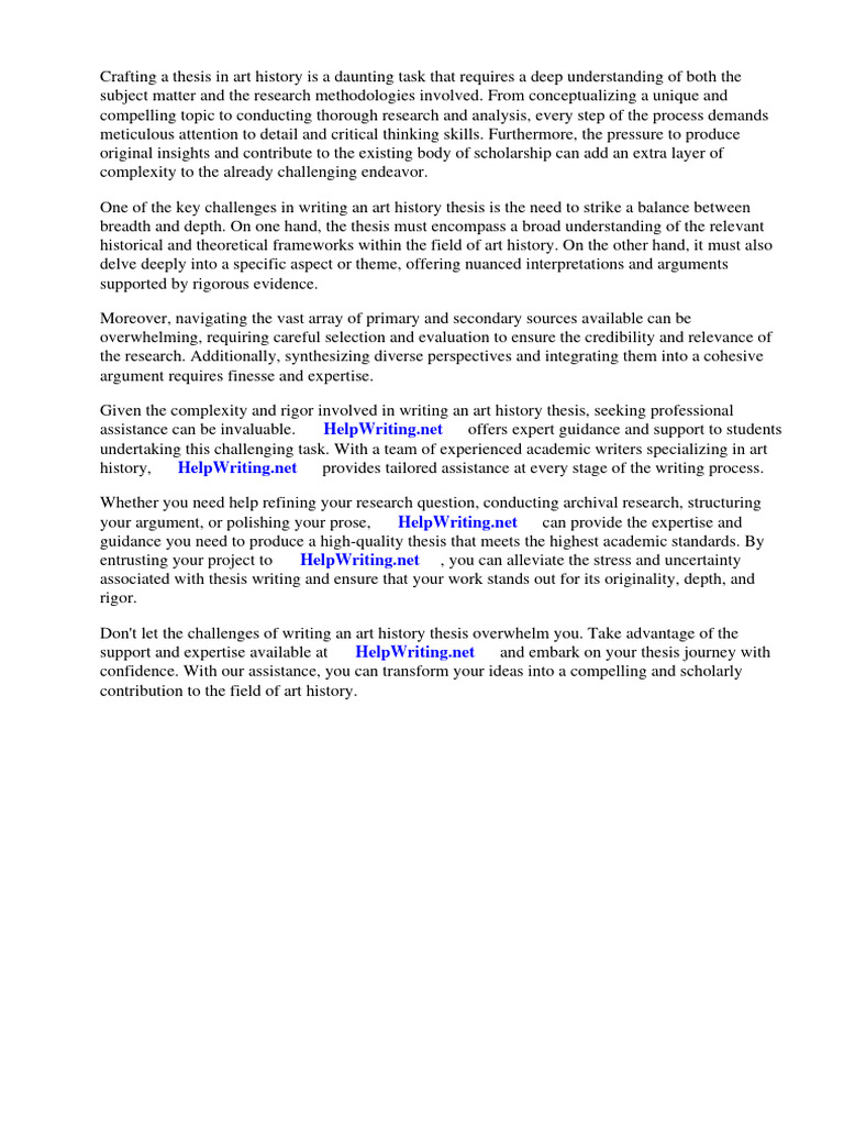 Art History Thesis Proposal | PDF | Thesis | Bibliography
