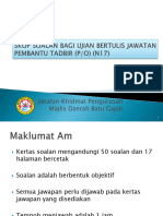 Skop Soalan Bagi Ujian Bertulis Jawatan Pembantu Tadbir (n17)