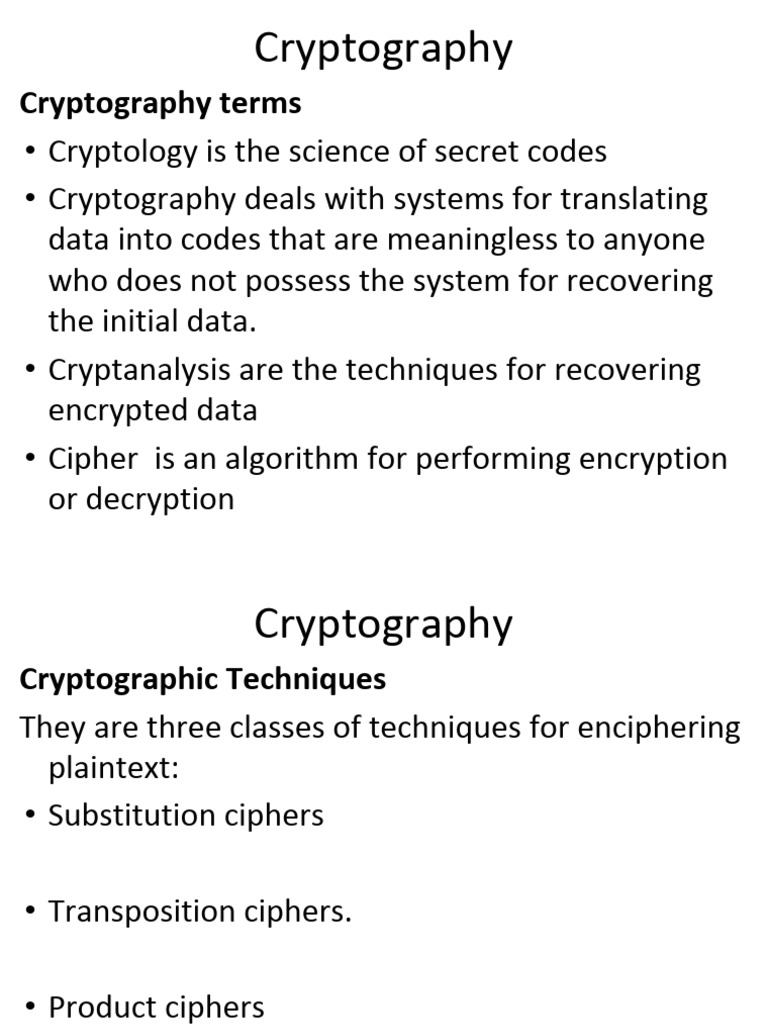 Cryptography | PDF | Cryptography | Key (Cryptography)