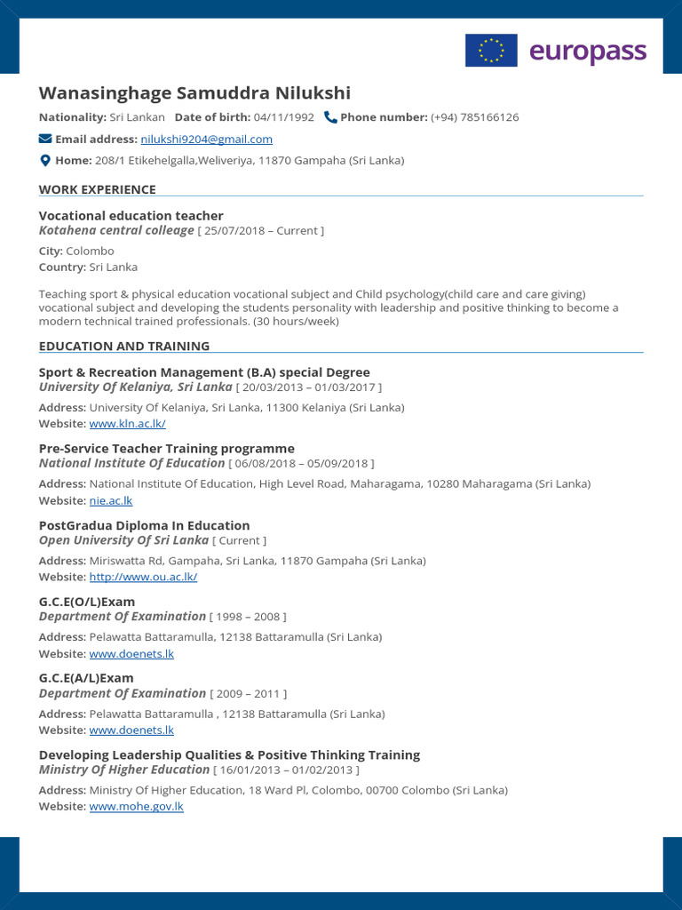 Vocational Education Teacher Profile | PDF